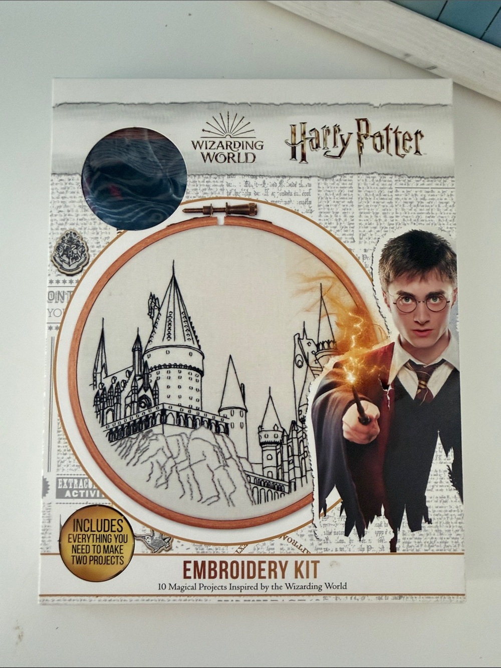 Harry Potter Embroidery Kit By Deborah Wilding - NEW- Wizarding World Craft